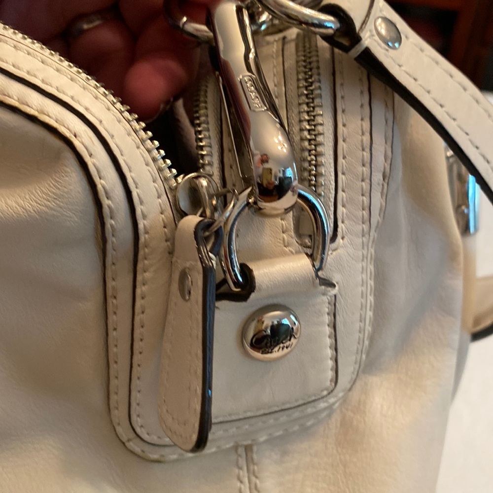 Coach Kristin 14782 Cream Leather Satchel Purse Bag - Picture 15 of 16